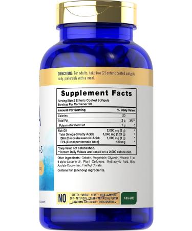 Carlyle DHA Supplement 1000mg Softgels - 180 Count | High Potency 1240mg Omega-3 | Non-GMO & Gluten Free - Buy Online on GoSupps.com