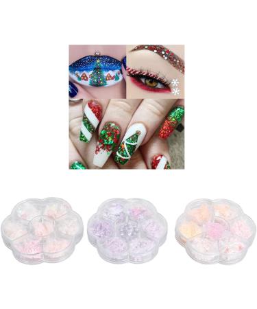 Niiyen Christmas Nail Art Slices Christmas Polymer Clay Nail Slices Christmas Nail Art Sequins Polymer Clay Nail for DIY Decoration - Buy Online on GoSupps.com