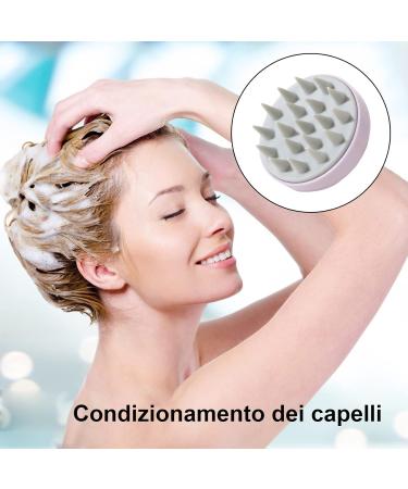 Buy PHAVESAS Scalp Massage Brush - Silicone Shampoo Brush for Peeling & Head Massage | Improve Scalp Blood Circulation - Purple Gray - Buy Online on GoSupps.com