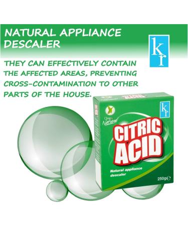 Citric Acid for Cleaning Natural Appliance Descaler Limescale Remover Multi Purpose Home Cleaner Non Toxic Citric Acid for Elderflower Cordial Descaler for Cleaning Appliances (Pack of Two) - Buy Online on GoSupps.com