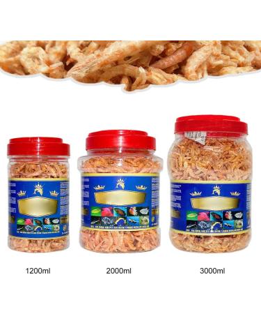 for Turtle Food Dried Freeze Shrimp for Ornamental Fish Water Turtles Small Pets 1.2L 3L Resealable Can 2000ml - Buy Online on GoSupps.com