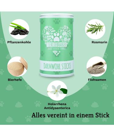Animal Lovers Darmwohl Sticks for Dogs | Natural Treats for Healthy Digestion & Intestinal Health - 100% Plant-Based with Prebiotics Herbs & Volcanic Earth - Buy Online on GoSupps.com