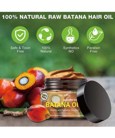 Pure Batana Oil for Hair Growth - Organic Raw & Veganic Hair Growth Oil for Dry Damaged Hair - Eliminate Split Ends Enhance Thickness Prevent Hair Loss - (112ml) - Buy Online on GoSupps.com