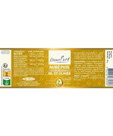 Garlic Olive Hawthorn Pure Essence | Hypertension & Healthy Cardiovascular System | Hawthorn Garlic Capsules & Olive Leaf | 60 Pearls Api-Nature - Buy Online on GoSupps.com