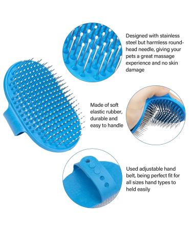 6-Piece Rabbit Grooming Kit with Adjustable Handle - Bunny Brush, Nail Clippers, Trimmer, Combs - For Rabbit, Hamster, Guinea Pig - Blue - Buy Online on GoSupps.com