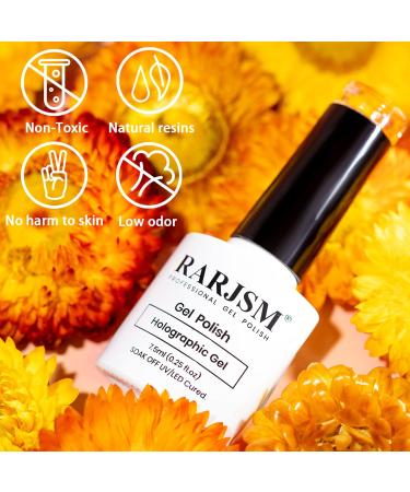 RARJSM Holographic Nail Polish - Classic Orange Gel Polish for Salon & DIY Use | Soak Off Gel UV/LED Compatible | RAR158 - Buy Online on GoSupps.com