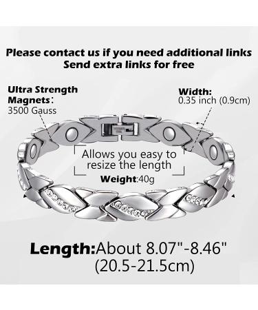 Jecanori Copper Bracelets for Women - Magnetic Arthritis Pain Relief - Pure Copper Crystal Jewelry Gift - Buy Online on GoSupps.com