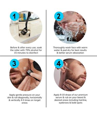 OCHILIMA Beard Growth Kit - Derma Roller & Beard Oil for Men - Stimulate New Hair Growth - Buy Online on GoSupps.com