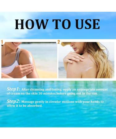 Trendyfave SPF 50+ Sunscreen Sun Cream For High Sun Protection Long-Lasting Anti-Sweat Waterproof Sunscreen Against UVA & UVB Aftersun Lotion For Daily Use Travel 50g - Buy Online on GoSupps.com