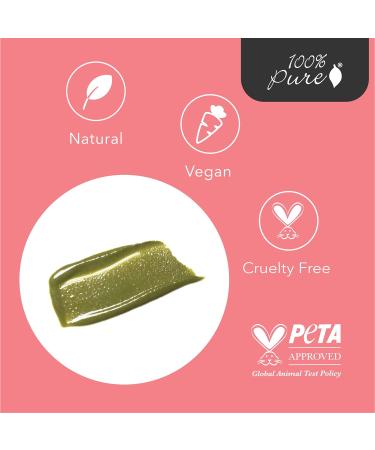 100% PURE Matcha Oat Face Scrub Facial for Glowy Radiant Skin Exfoliator & Pore Minimizer Natural Skincare for Women & Men Vegan - 3 oz - Buy Online on GoSupps.com