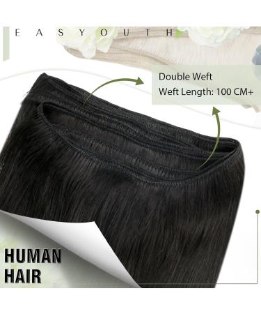 Easyouth Ombre Weft Human Hair Extensions 18 Inch Black/Brown/Blonde 3-Weft Sew in Hair Extensions - Buy Online on GoSupps.com
