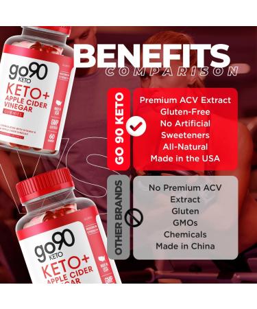 Go90 Keto ACV Gummies - Apple Cider Vinegar Gummies for 30-Day Supply - Buy Online on GoSupps.com