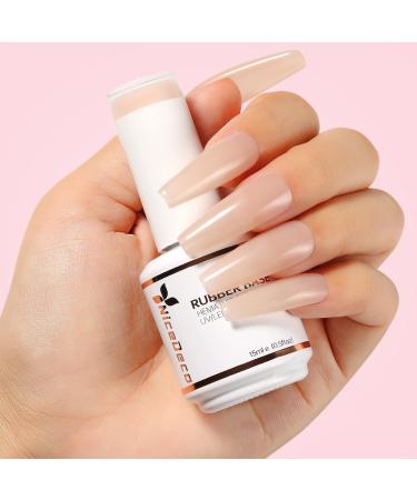 Nicedeco Rubber Base Gel Pink 15ml - LED UV Soak Off Nail Art Manicure | Shop Internationally - Buy Online on GoSupps.com