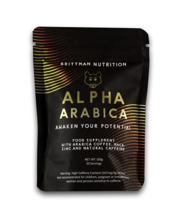 Alpha Arabica Instant Maca Coffee for Men | with Lions Mane Ashwagandha Maca | Energy & Vitality Boost Stress-Relief & Cognitive Support 100g Pack of 1 | 20 Servings - Buy Online on GoSupps.com