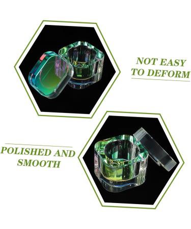 DRESSOOS Nail Art Brush Cup Glass Nail Cup Manicure Art Dish Dappen Dish Bowl Liquid Powder Container Glass Dappen Cup Nail Polish Remover Dish Thicken Crystal Glass Manicure Tools 5.70X5.40X5.40CM As Shown - Buy Online on GoSupps.com