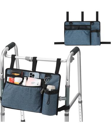 Elderly Friendly Wheelchair Storage Bag Armrest Organizers with Multiple Pockets Easy Install On Armrest Daily Use Blue - Buy Online on GoSupps.com