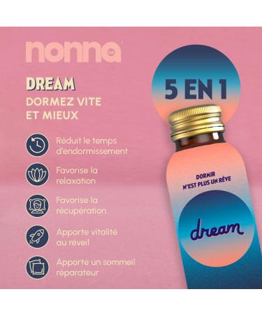 NONNA LAB - Dream - Pack of 3 x 100 ml - Sleep Fast & Better - 5-in-1 Action Food Supplements - Sleep Recovery & Relaxation - Vegan & Gluten Free Drink - Buy Online on GoSupps.com