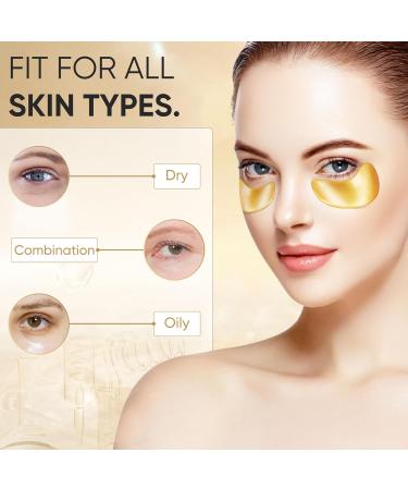 20 Pcs Gold Under Eye Patches - Reduce Dark Circles & Puffiness | 24K Eye Masks for Men & Women - Buy Online on GoSupps.com