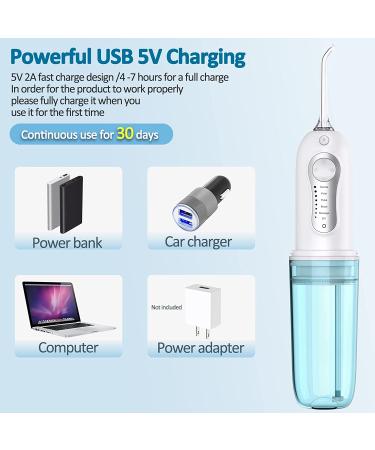 Mocel Cordless Water Dental Flosser - 8 Pressure Levels, Portable DIY Teeth Cleaner, Rechargeable & Waterproof - Ideal for Travel, Braces & Bridges Care - Buy Online on GoSupps.com