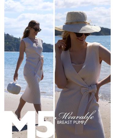 Momcozy M5 Hands Free Wearable Breast Pump - Electric & Portable Double-Sealed Flange with 3 Modes, 9 Levels - 24mm (2 Red) - Buy Online on GoSupps.com