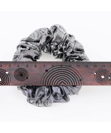 6 Pack Glitter Metallic Hair Scrunchies for Girls - Grey Elastic Hair Bands for School Performance and Parties - Buy Online on GoSupps.com