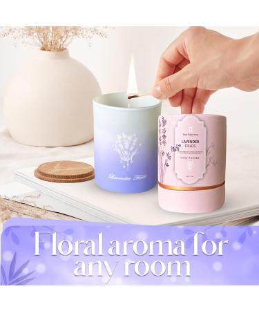 Buy Lavender Scented Soy Candle - Natural Stress Relief & Aromatherapy | International Shipping Available - Buy Online on GoSupps.com