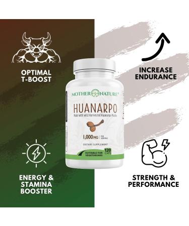 Huanarpo Macho Powder Capsules 1000mg (120 Count) - Male Support Energy & Performance - Non-GMO, Gluten-Free, Dairy-Free, Vegan - Buy Online on GoSupps.com