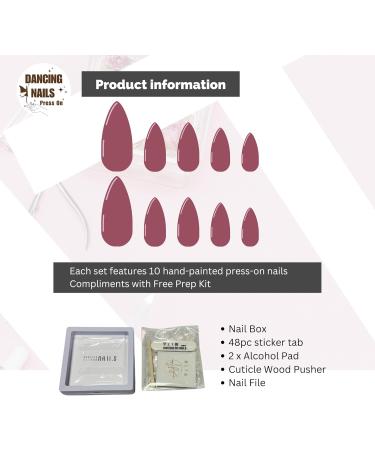 #French Tip# Handmade Press-On Nails Salon-Quality Acrylic Nails 10PC Medium Coffin Reusable Manicure by SPARKLYGIFTS (Nude S) - Buy Online on GoSupps.com