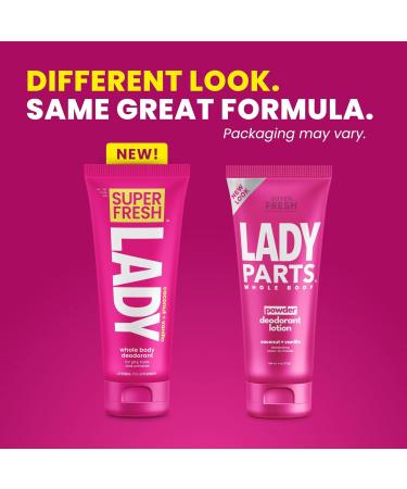 Lady Parts Whole Body Deodorant For Women | Powder Lotion for Privates & Inner Thigh to Stop Odor & Friction | Aluminum Free | CocoVanilla | 4oz (2pk) 4 Ounce (Pack of 2) - Buy Online on GoSupps.com
