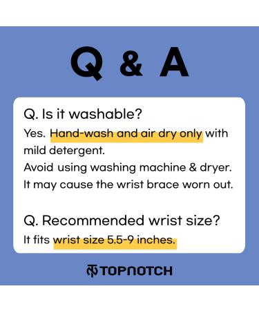 TopNotchGolf Lightweight Adjustable Wrist Brace - Comfortable Support for Men & Women 24/7 Wear (Lavender) - One Size Fit - Buy Online on GoSupps.com