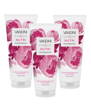 VANDINI VANDINI Nutri Care Shower for Women 200 ml with Peony Flower and Argan Oil - Shower Gel for Dry Skin - Vegan Paraben and Silicone Free Dermatologically Tested