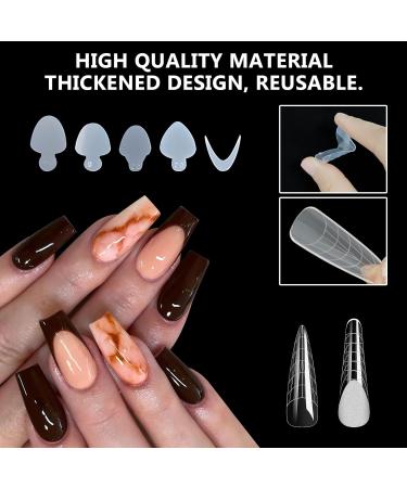 U-Shinein French Dual Nail Shape Set Nail Extension Mold & French Pads Reusable Silicone Nail Stencils French Forms Stickers Nail Tips French Nails Stencil for Nail Art Manicure Nail Design 02 - Buy Online on GoSupps.com