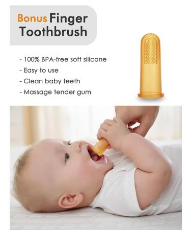 BPA-Free Panda Teething Mitten Set for Baby Boys and Girls - 1 Pair of Chewing Gloves + Bonus Toothbrush - Buy Online on GoSupps.com