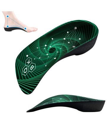 Insoles for Flat Feet QBK Shoe Insoles Arch Support Insoles Women 3/4 Orthopedic Insoles for Arthritis Supination Plantar Fasciitis Support and Foot Pain Relief S S: 3.5-5