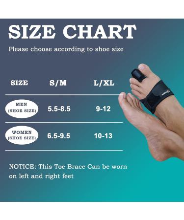 Boydri Toe Rigid Splint Stabilizers - Toe Straightener & Corrector Brace for Broken Toe - Adjustable Toe Support - L/XL Black - Buy Online on GoSupps.com