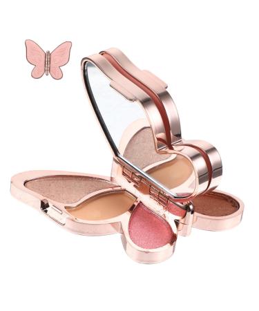 Mipcase 1pc Eyeshadow Palette Glitter Eyeshadow Cheek Blusher Useful Foundation Supplies Make up Girl 1 count (Pack of 1) As Shown 4