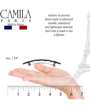 Camila Paris CP2427 French Braided Hair Barrette Clip - Tortoise Shell Design, Automatic Clasp, Strong Hold Grip - Women's Hair Accessory, Made in France - Buy Online on GoSupps.com