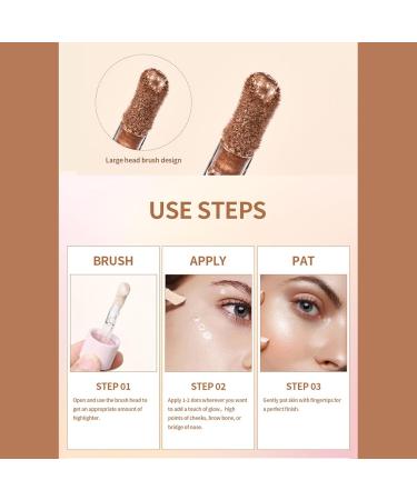 Liquid Highlighter for Face - Waterproof Smooth Face Highlighters & Highlighters for Face Contour Makeup Highlighter Makeup Highlighter Highlighter Qihuyi - Buy Online on GoSupps.com