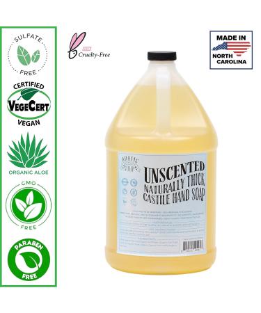 Adams Handmade Soap Thick Castile Liquid Hand Soap 1 Gallon Refill - Unscented 128 Fl Oz | Pack of 1 - Buy Online on GoSupps.com