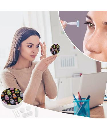 Colorful Flower Matryoshka Dolls Contact Lens Case | Portable Travel Lens Box with Mirror Shop Now - Buy Online on GoSupps.com