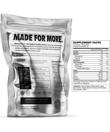Premium Grass-Fed Whey Protein Isolate Powder - 5 All-Natural Ingredients Organic Cacao Flavor (500g) - Buy Internationally - Buy Online on GoSupps.com
