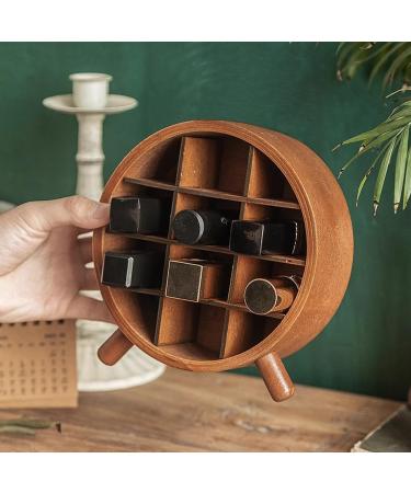 WAYUTO Lipstick Organizer | 12 Slot Wooden Lipstick Holder Stand for Vanity | Stylish Footed Display Case for Home - Buy Online on GoSupps.com