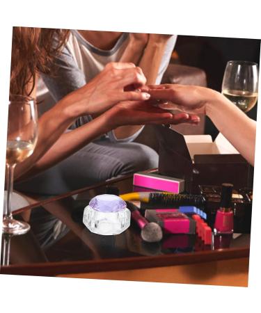 minkissy Nail Art Crystal Cup Manicure Dish Bowl Nail Art Dappen Cup Container with Lid Crystal Nail Art Dappen Bowl Nail Liquid Cup Nail Cup with Lid With Cover Purple Glass White Crystal - Buy Online on GoSupps.com