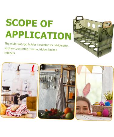 PRETYZOOM Egg Holder Egg Storage Box Plastic Drawers Plastic Eggs Egg Organizer for Refrigerator High Capacity Clamshell 1 - Buy Online on GoSupps.com