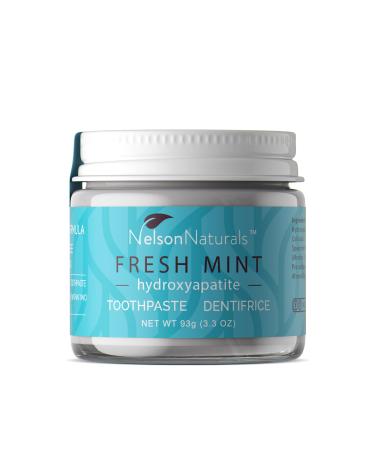 Nelson Naturals Fresh Mint Mineral Rich Fluoride Free Toothpaste with Hydroxyapatite 93g 3.25 Ounce (Pack of 1)