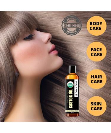 Organic Netra Castor Oil for Skin and Hair Softening Smoothening & Moisturizing Skin Hair and Eyelashes Repairs Splitends and Reduces Dandruff 250ml - Buy Online on GoSupps.com