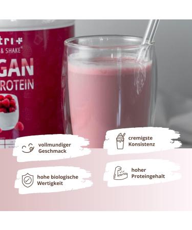 Vegan Protein Powder Strawberry Cream 1kg - 83% Plant-Based Protein Lactose-Free Vegan Shake - Nutri + Vegetable Protein - Buy Online on GoSupps.com