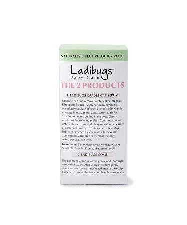 Ladibugs Cradle Cap Remedy Kit 3oz | Serum & Comb | Removes Scales, Soothes Scalp - Buy Online on GoSupps.com