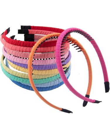 Duufin 12 Pieces Teeth Comb Headband for Women and Girls - Non-slip Hair Accessory in Colorful Candy Colors - Buy Online on GoSupps.com