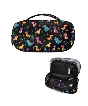 Cute Dinosaur Diabetic Supplies and Refrigerated Portable Organizer with A Handle Diabetes Storage Bag for Glucose Meter Care Accessories for Women Men